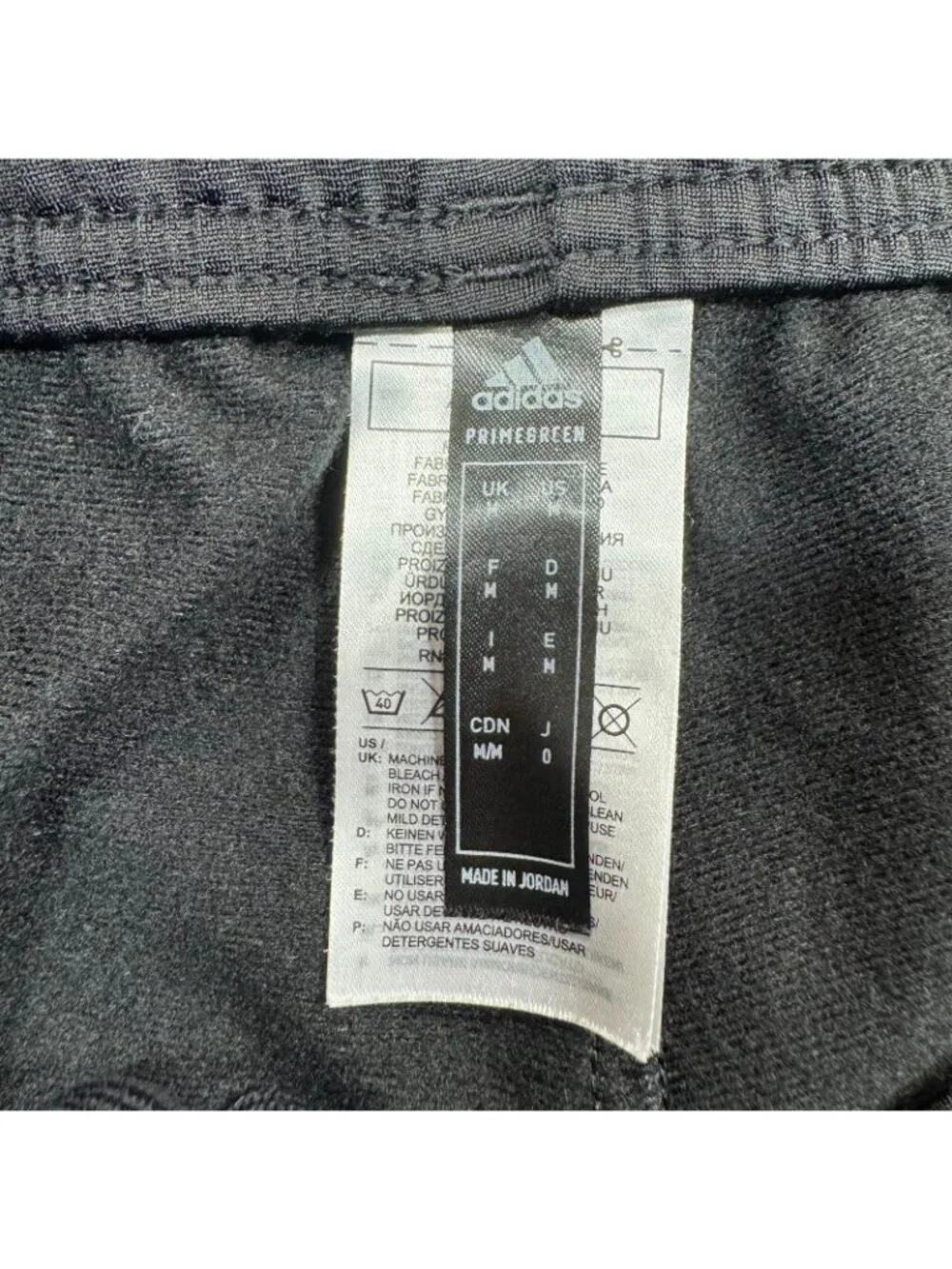 Adidas Pant Men's M Black Polyester Straight Performance Gym Training Workout